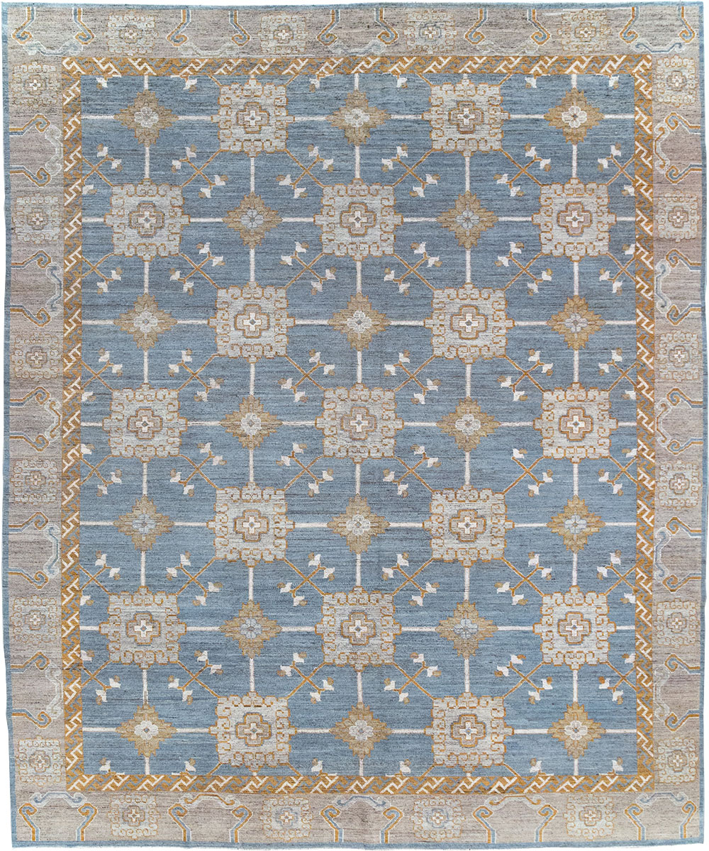 Modern East Turkestan Khotan Room Size Carpet, No.32384 - Gsblank