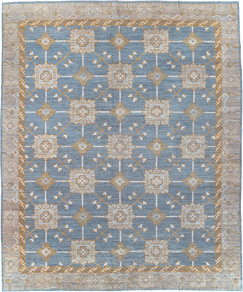 Modern East Turkestan Khotan Room Size Carpet, No.32384 - Gsblank