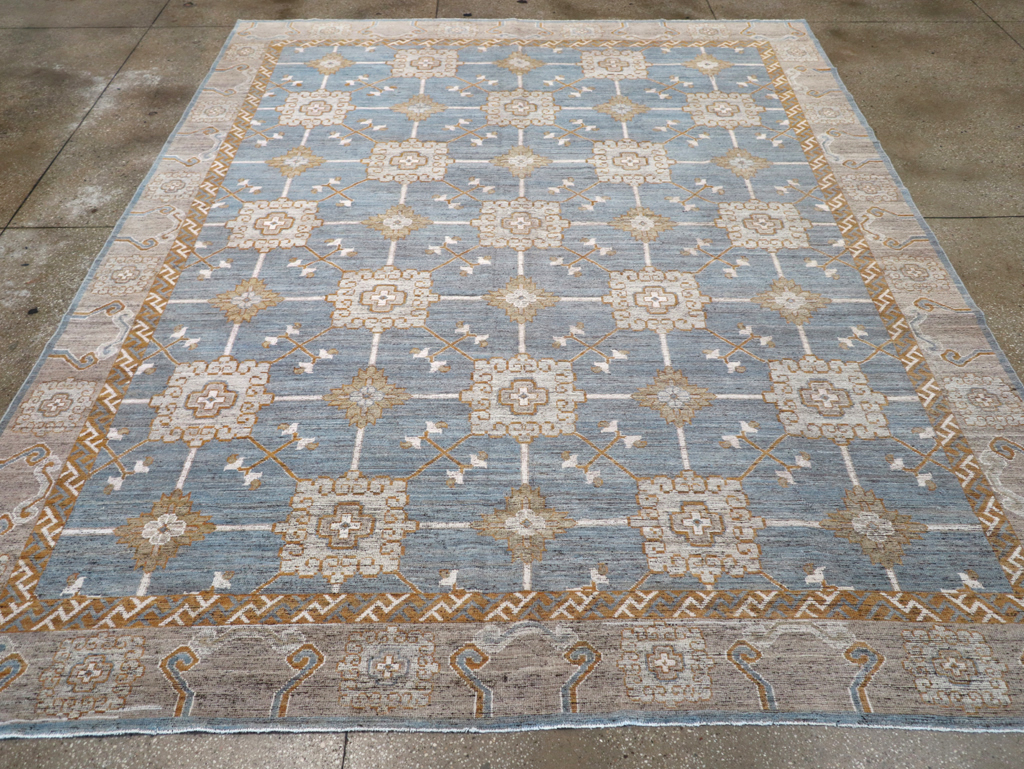 Modern East Turkestan Khotan Room Size Carpet, No.32384 - Gsblank