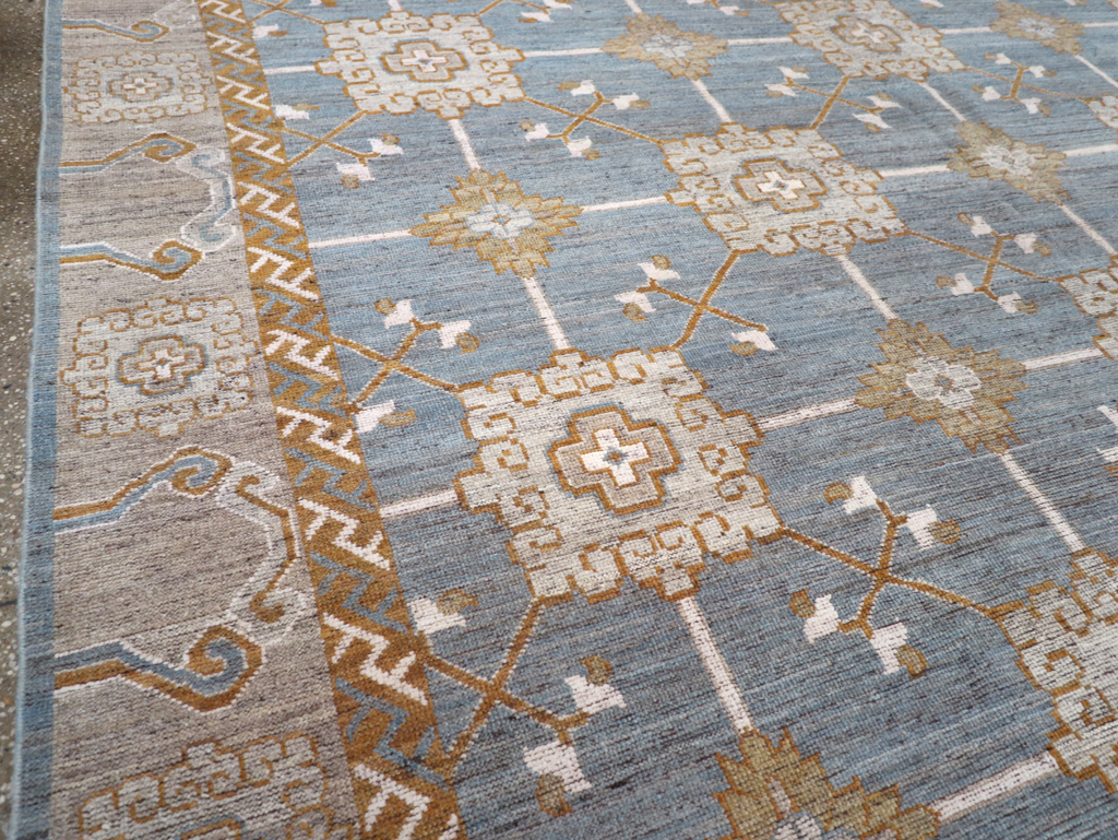 Modern East Turkestan Khotan Room Size Carpet, No.32384 - Gsblank
