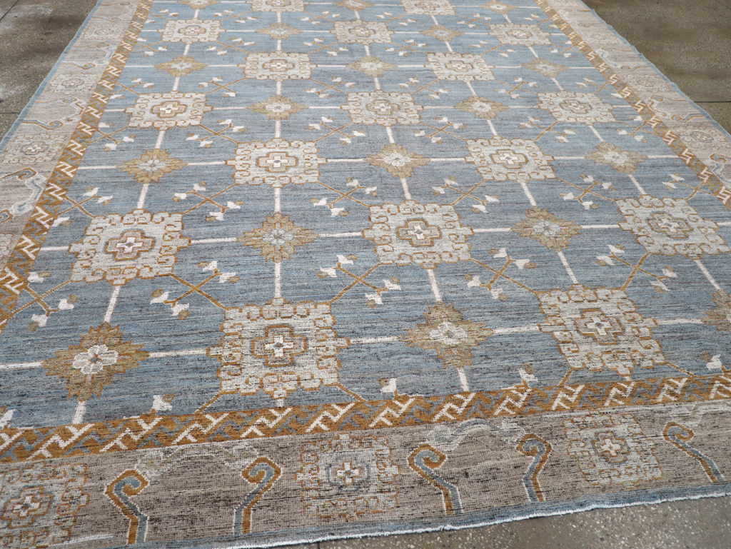 Modern East Turkestan Khotan Room Size Carpet, No.32384 - Gsblank
