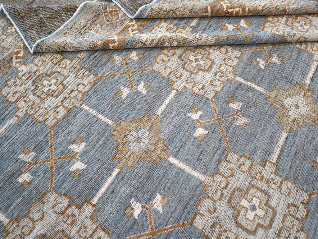 Modern East Turkestan Khotan Room Size Carpet, No.32384 - Gsblank