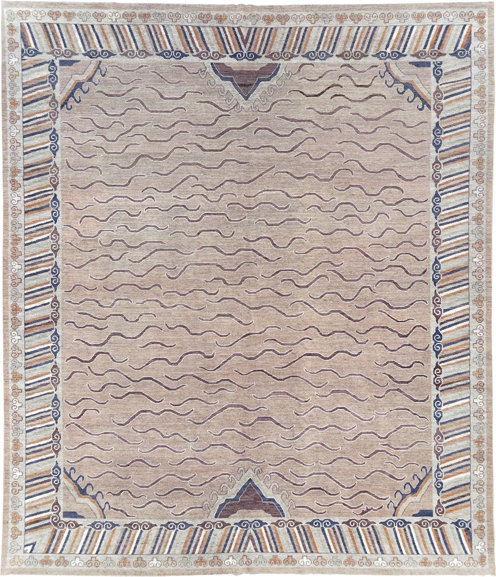 Modern East Turkestan Khotan Large Room Size Carpet, No.32385 - Gsblank