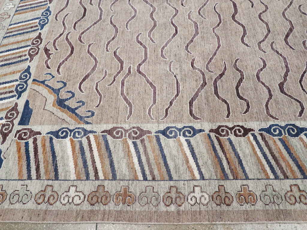 Modern East Turkestan Khotan Large Room Size Carpet, No.32385 - Gsblank