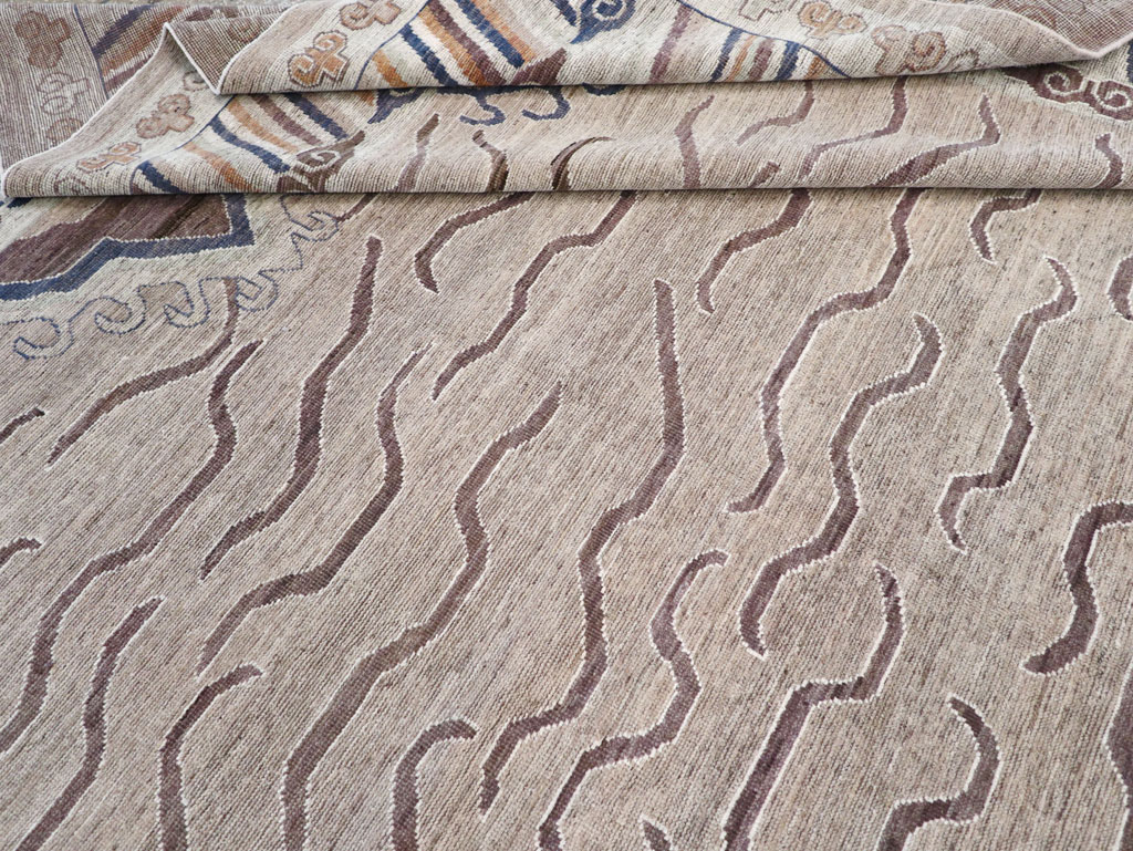 Modern East Turkestan Khotan Large Room Size Carpet, No.32385 - Gsblank