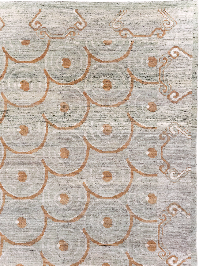 Modern East Turkestan Khotan Room Size Carpet, No.32386 - Gsblank