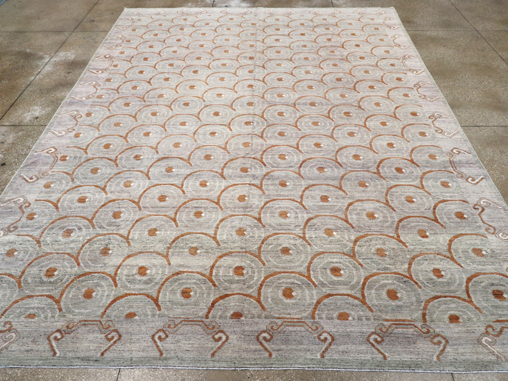 Modern East Turkestan Khotan Room Size Carpet, No.32386 - Gsblank