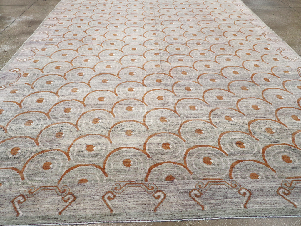 Modern East Turkestan Khotan Room Size Carpet, No.32386 - Gsblank