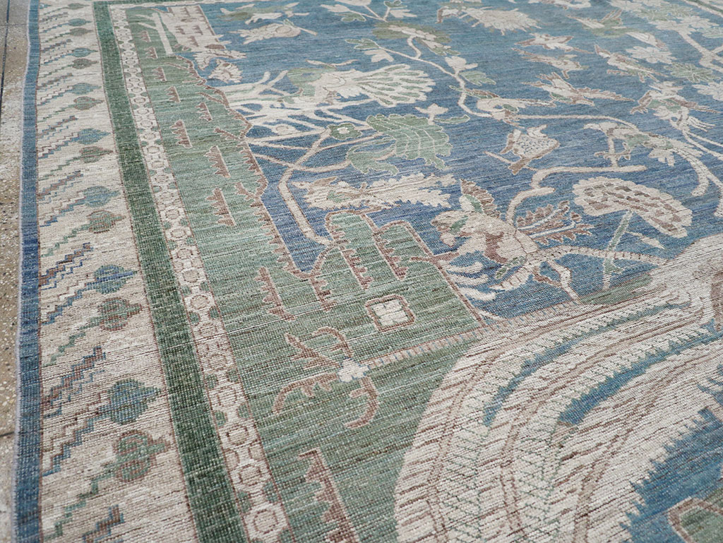 Contemporary East Turkestan Khotan Pictorial Room Size Carpet, No.32387 - Gsblank