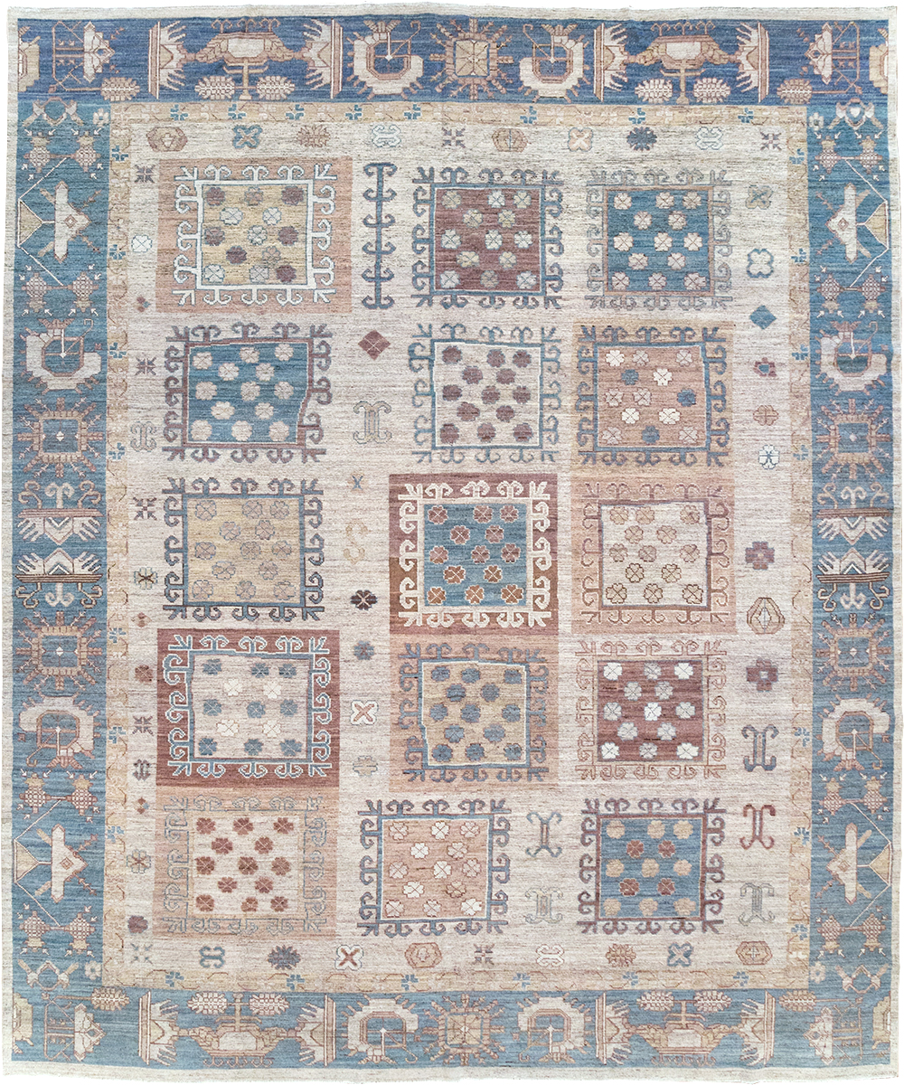 Modern East Turkestan Khotan Room Size Carpet, No.32388 - Gsblank