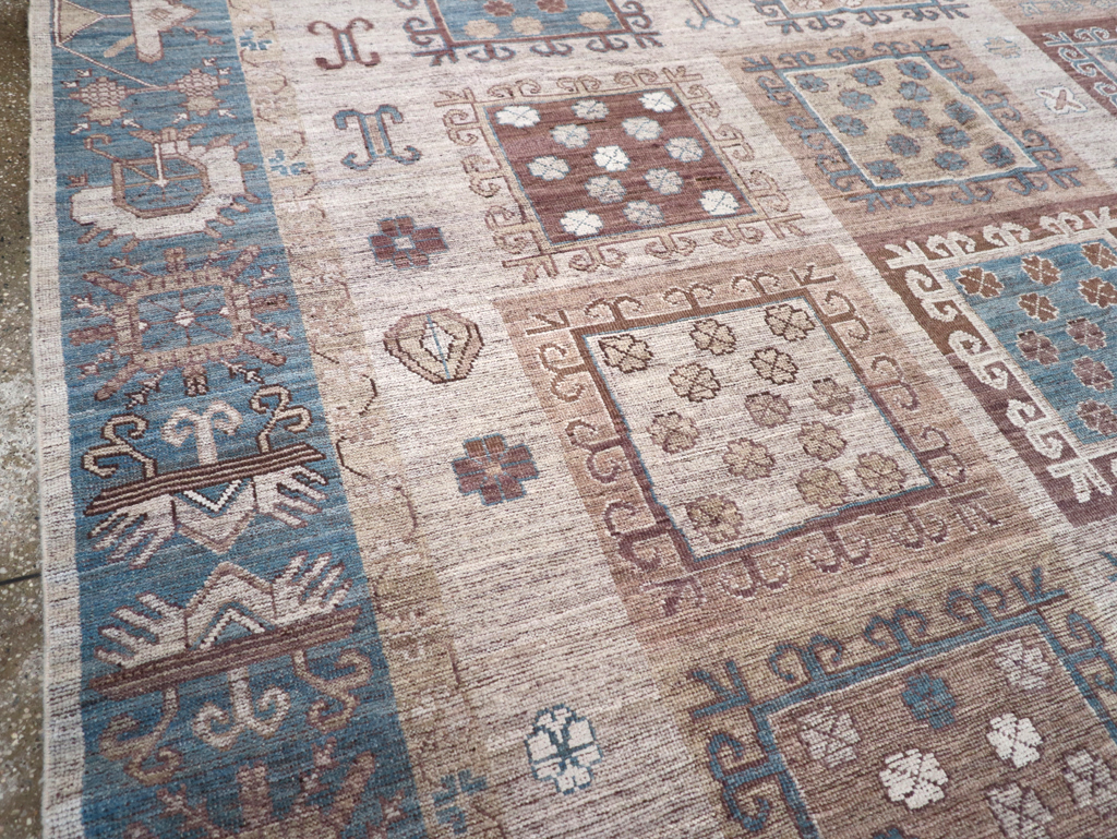 Modern East Turkestan Khotan Room Size Carpet, No.32388 - Gsblank