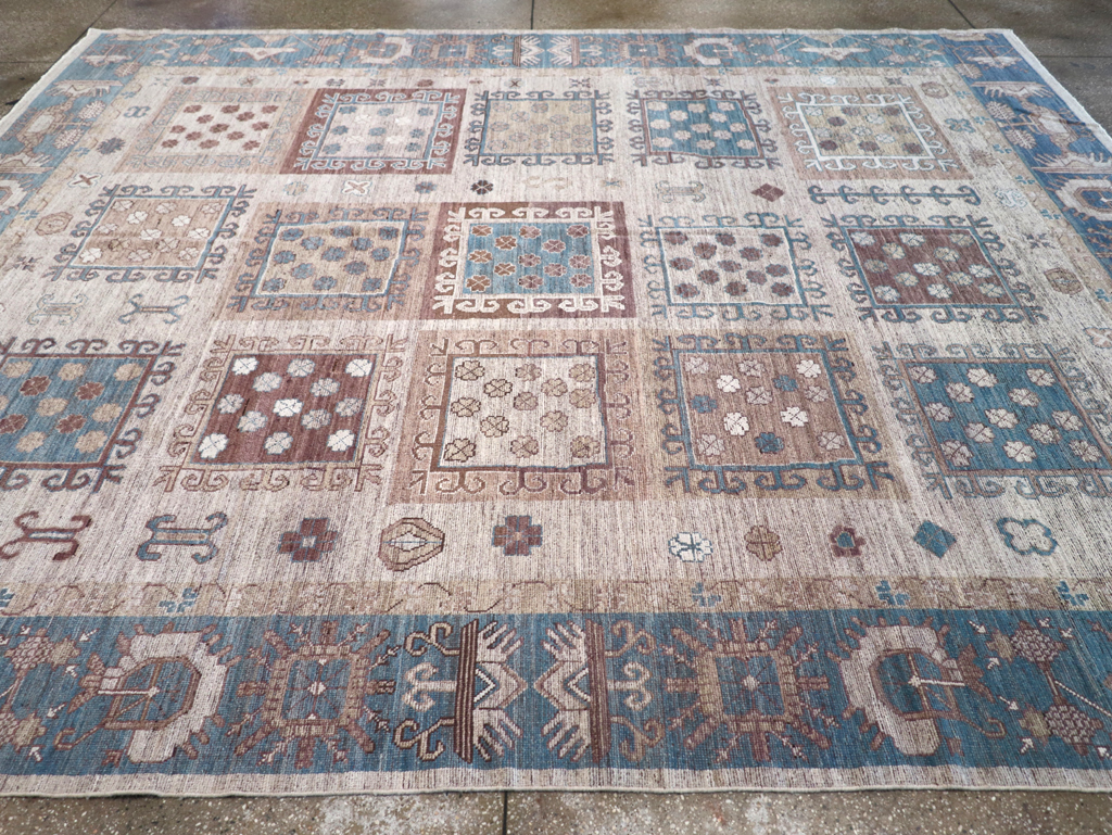 Modern East Turkestan Khotan Room Size Carpet, No.32388 - Gsblank