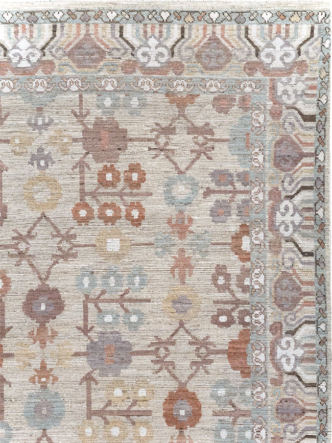 Modern East Turkestan Khotan Room Size Carpet, No.32389 - Gsblank
