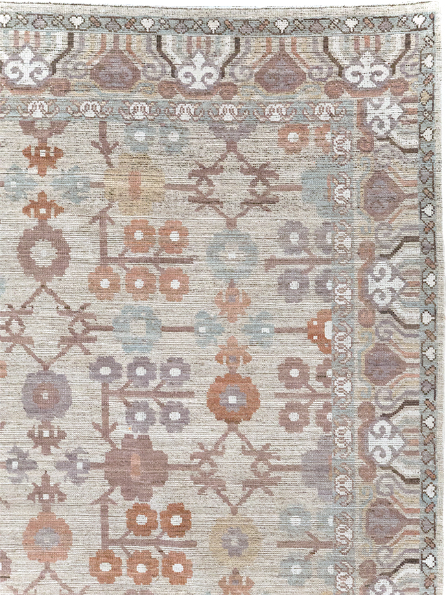 Modern East Turkestan Khotan Room Size Carpet, No.32389 - Gsblank