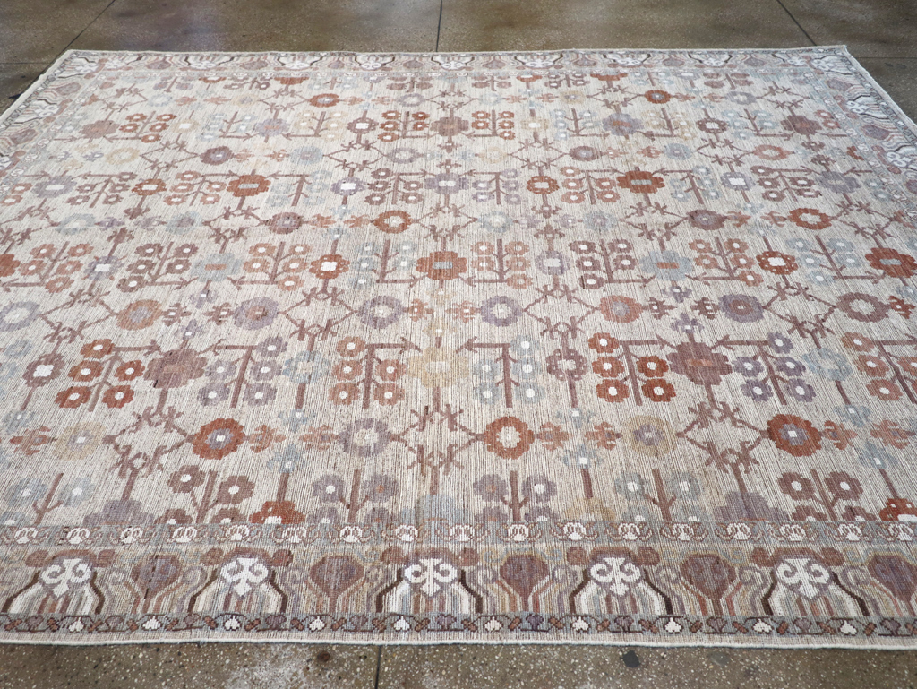 Modern East Turkestan Khotan Room Size Carpet, No.32389 - Gsblank