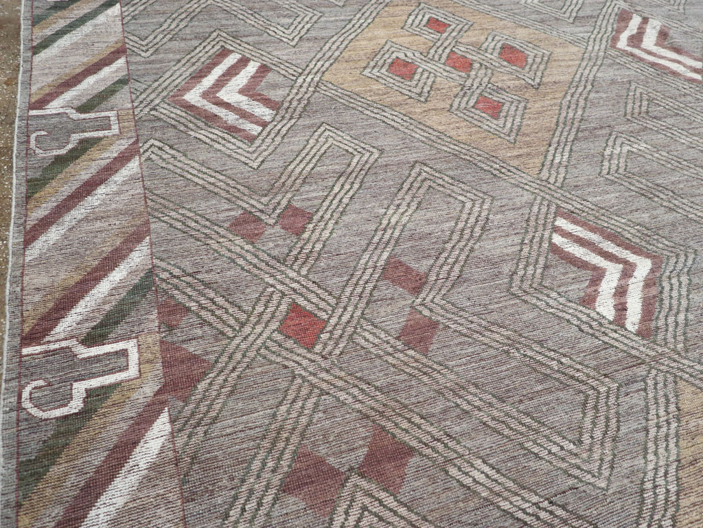 Modern East Turkestan Khotan Square Room Size Carpet, No.32390 - Gsblank