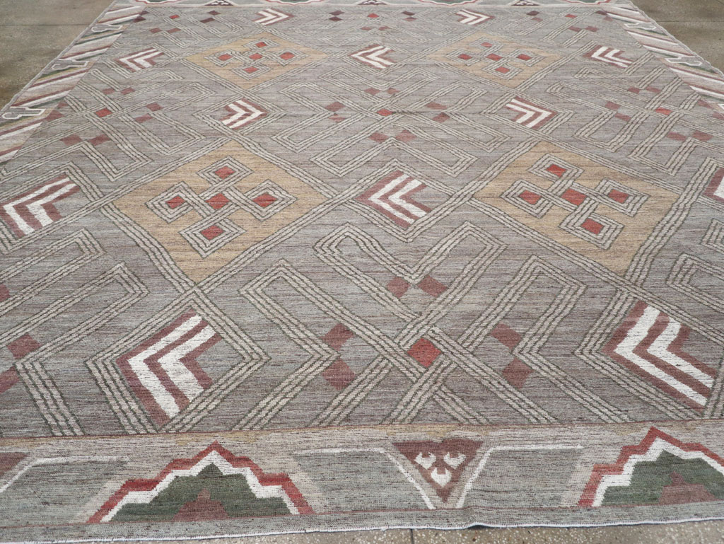 Modern East Turkestan Khotan Square Room Size Carpet, No.32390 - Gsblank