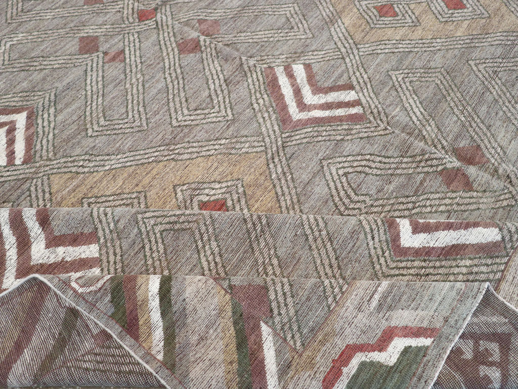 Modern East Turkestan Khotan Square Room Size Carpet, No.32390 - Gsblank