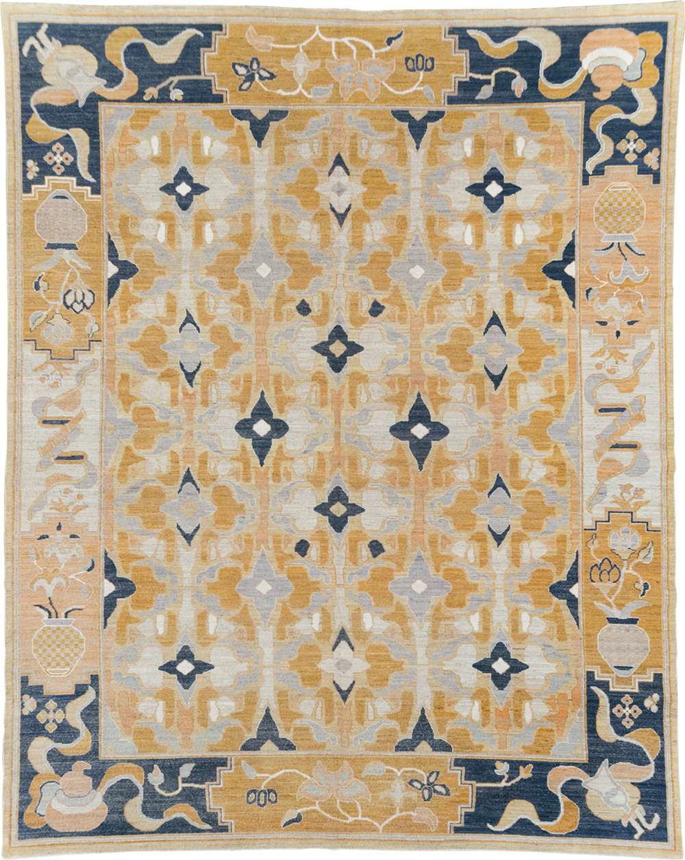 Modern East Turkestan Khotan Room Size Carpet, No.32391 - Gsblank