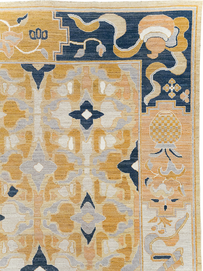Modern East Turkestan Khotan Room Size Carpet, No.32391 - Gsblank