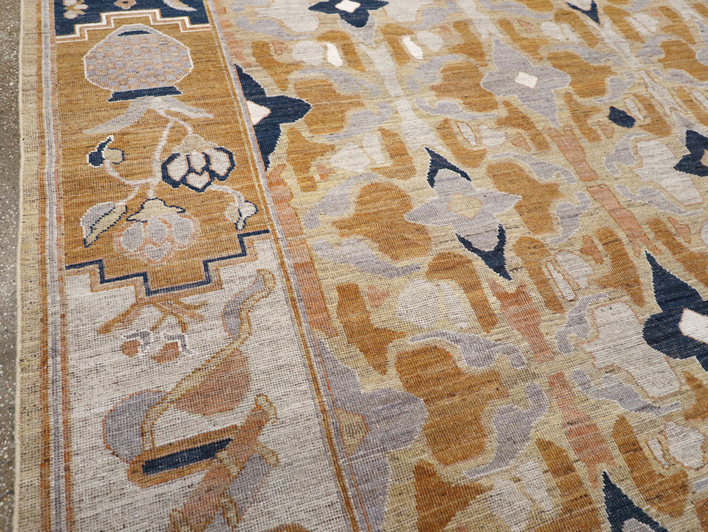 Modern East Turkestan Khotan Room Size Carpet, No.32391 - Gsblank