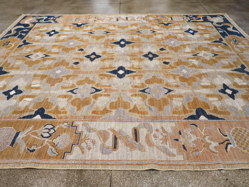 Modern East Turkestan Khotan Room Size Carpet, No.32391 - Gsblank