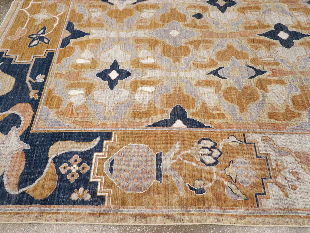 Modern East Turkestan Khotan Room Size Carpet, No.32391 - Gsblank