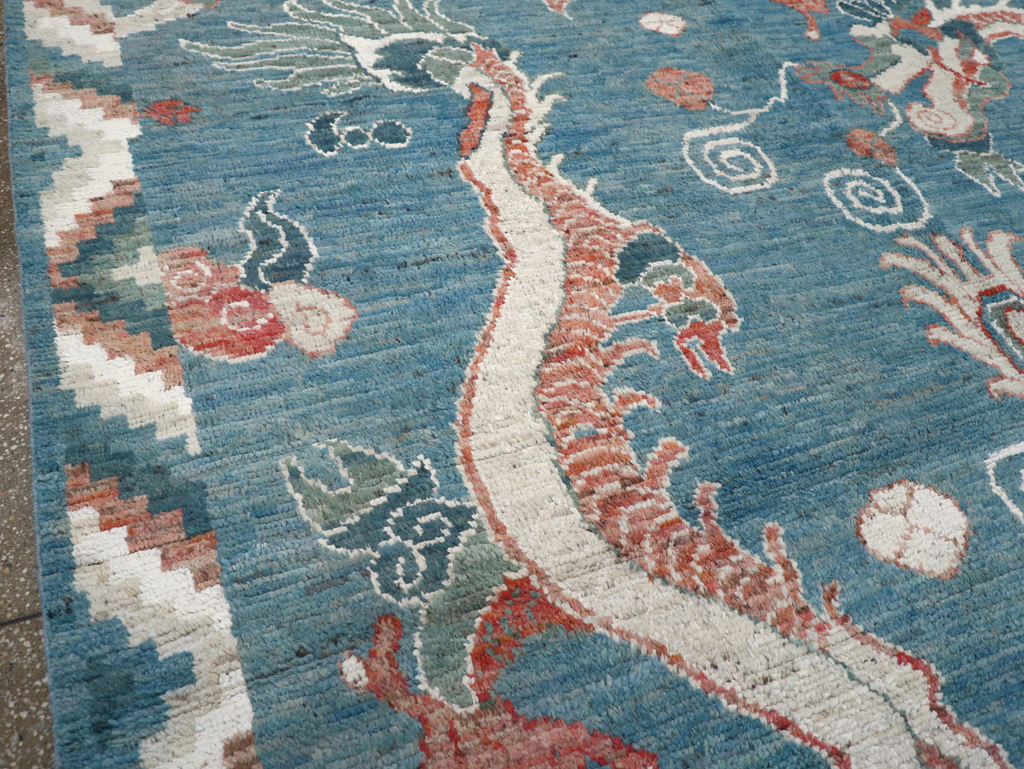 Modern East Turkestan Dragon Khotan Pictorial Room Size Carpet, No.32397 - Gsblank