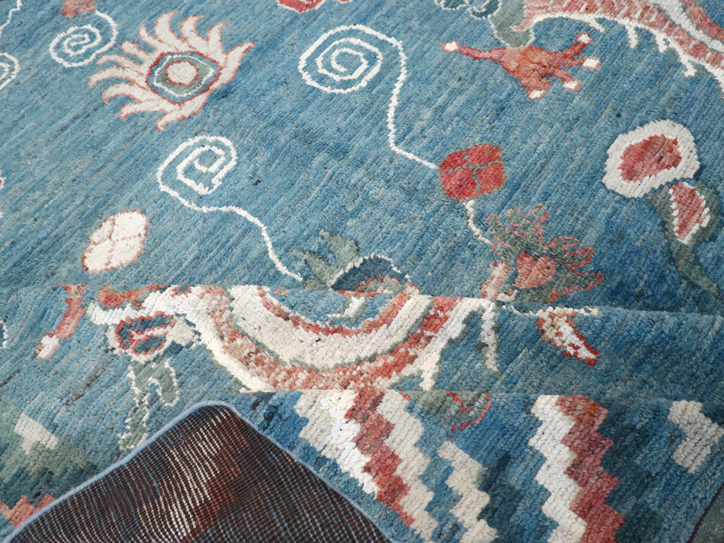 Modern East Turkestan Dragon Khotan Pictorial Room Size Carpet, No.32397 - Gsblank