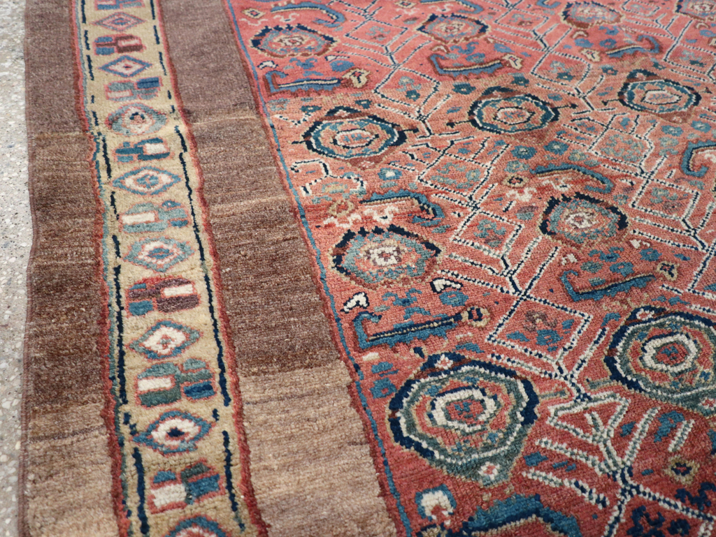 Antique Persian Serab Square Accent Rug, No.32399 - Gsblank