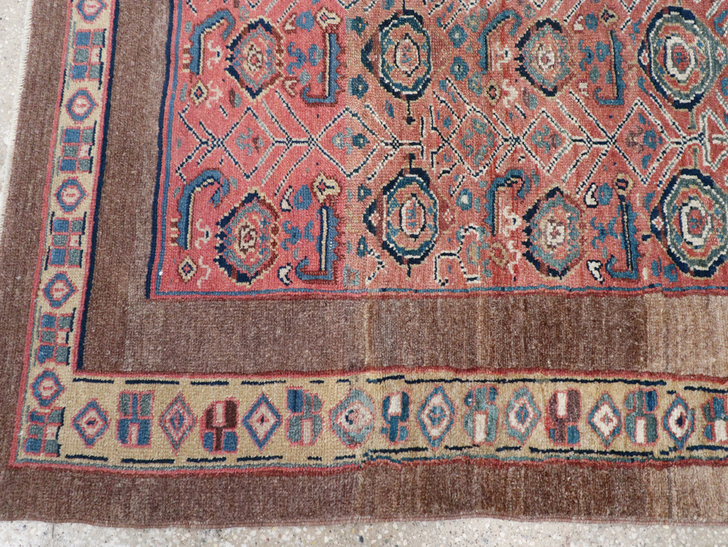 Antique Persian Serab Square Accent Rug, No.32399 - Gsblank