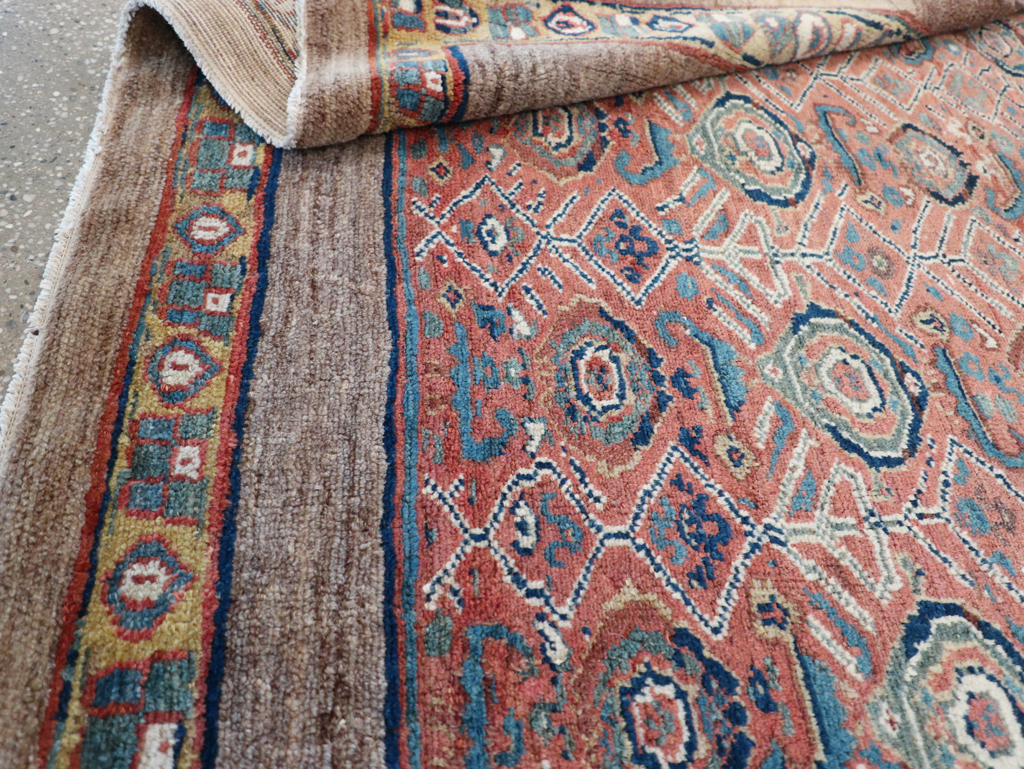 Antique Persian Serab Square Accent Rug, No.32399 - Gsblank