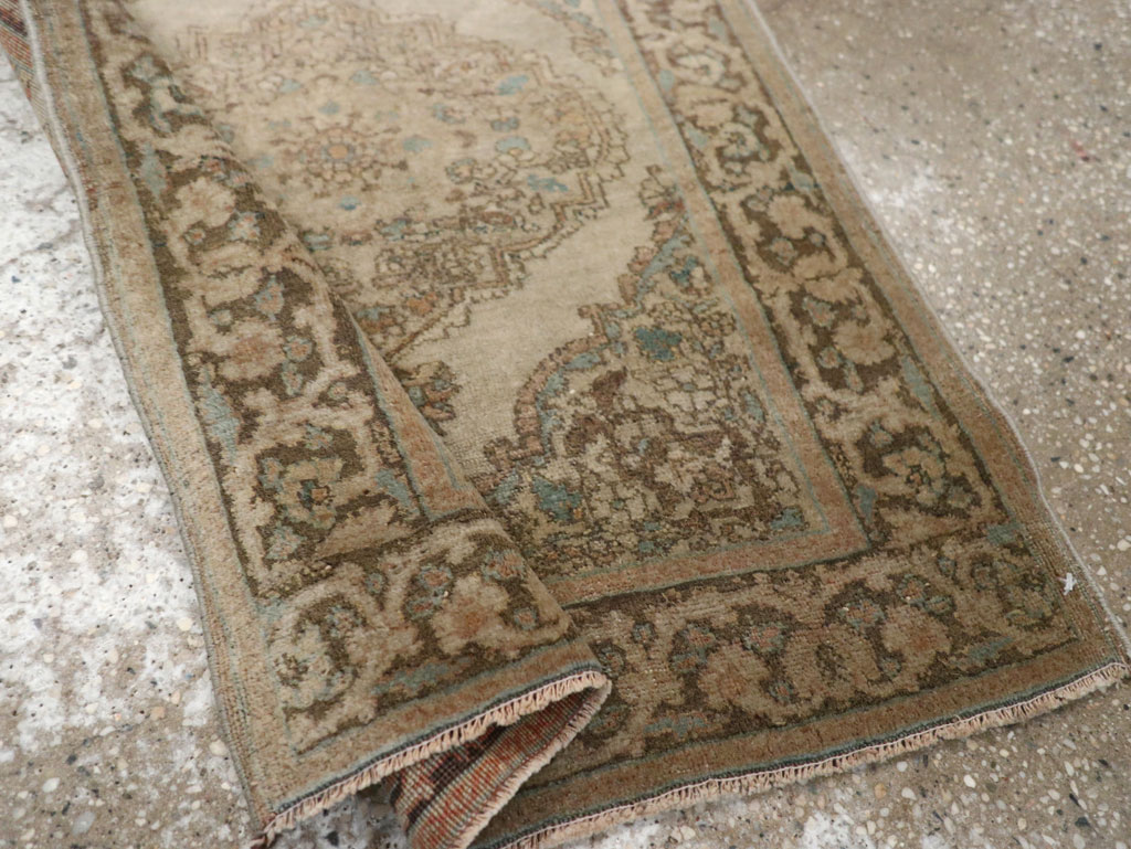Antique Persian Tabriz Throw Rug, No.32400 - Gsblank