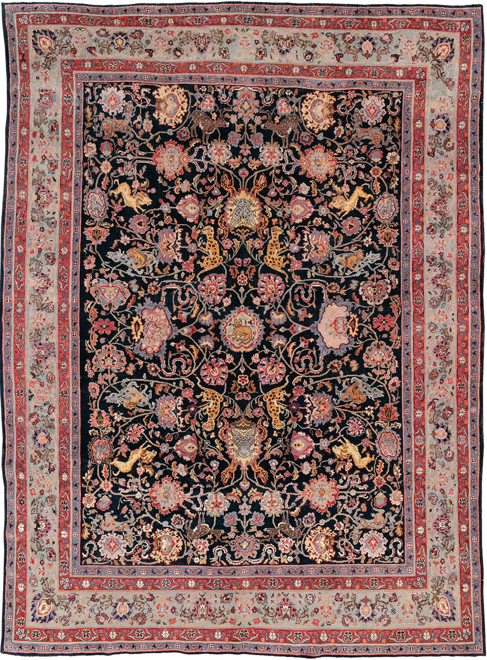 Vintage Turkish Pictorial Room Size Carpet, No.32401 - Gsblank