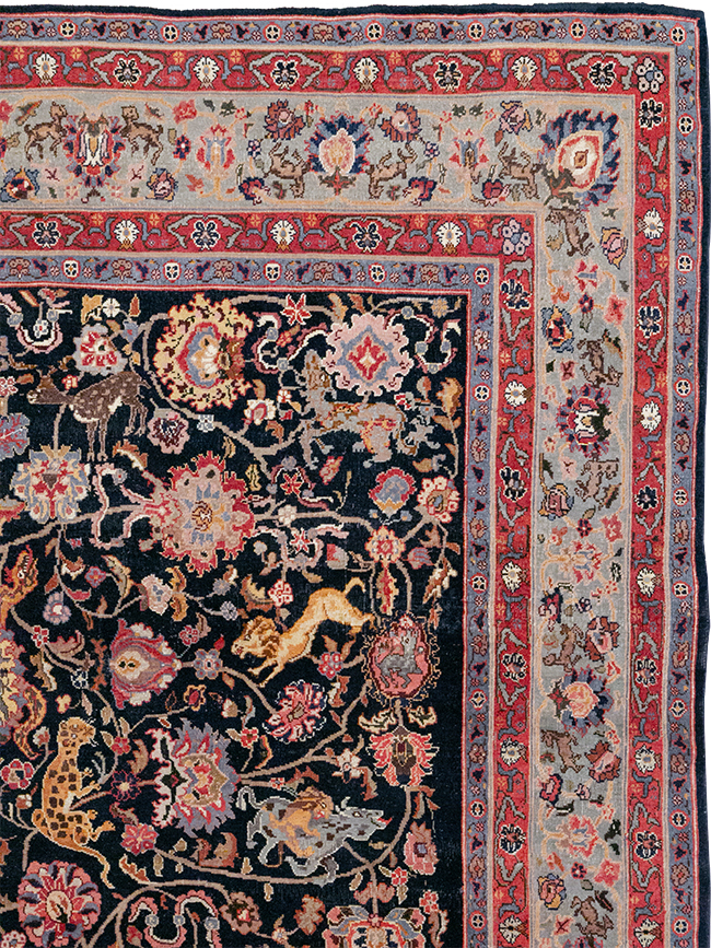 Vintage Turkish Pictorial Room Size Carpet, No.32401 - Gsblank