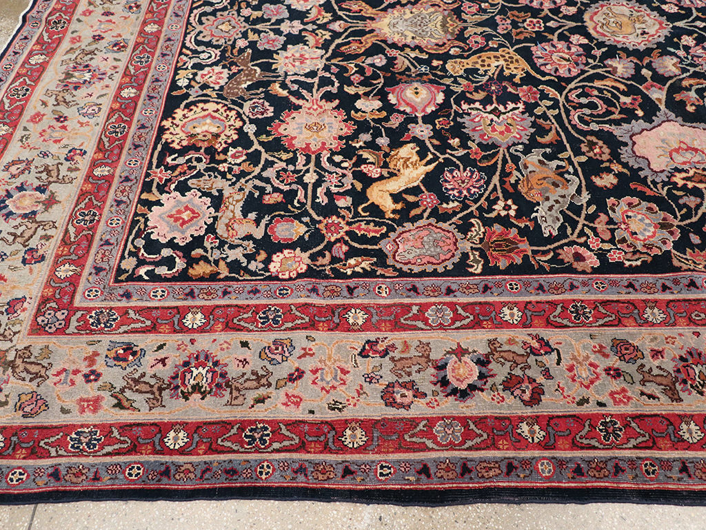 Vintage Turkish Pictorial Room Size Carpet, No.32401 - Gsblank