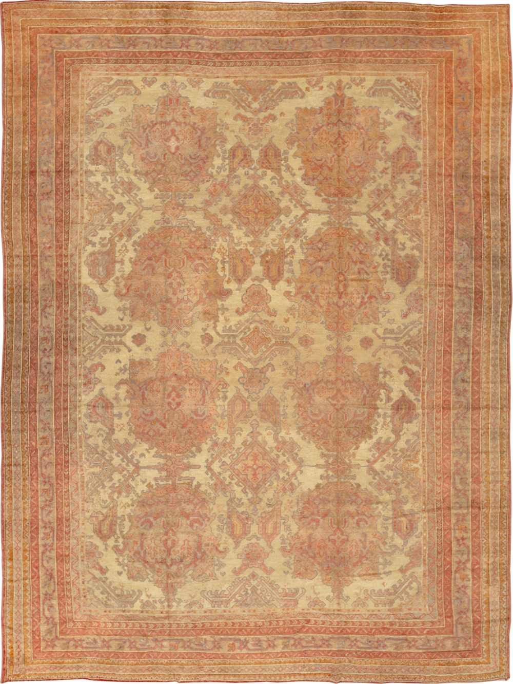 Antique Turkish Oushak Large Carpet, No.32403 - Gsblank