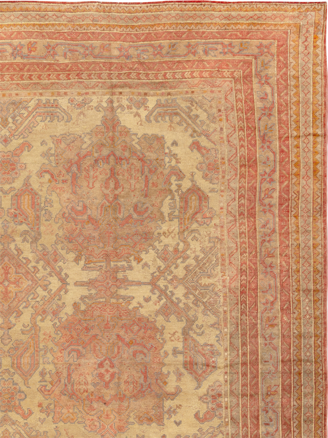 Antique Turkish Oushak Large Carpet, No.32403 - Gsblank