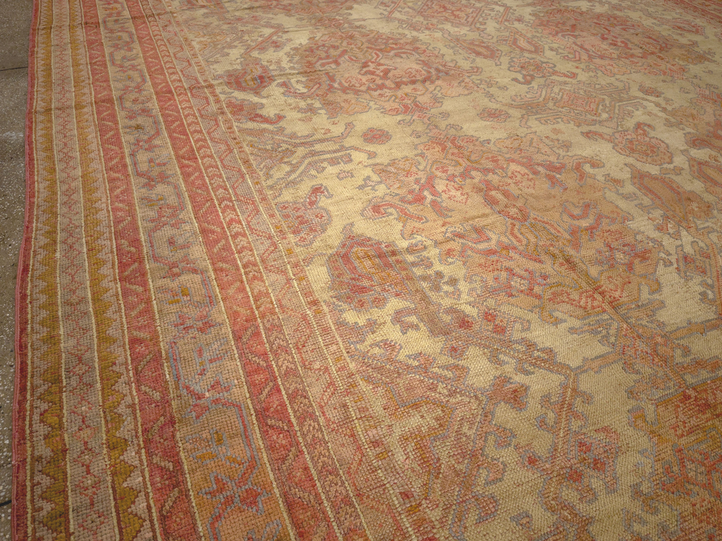 Antique Turkish Oushak Large Carpet, No.32403 - Gsblank