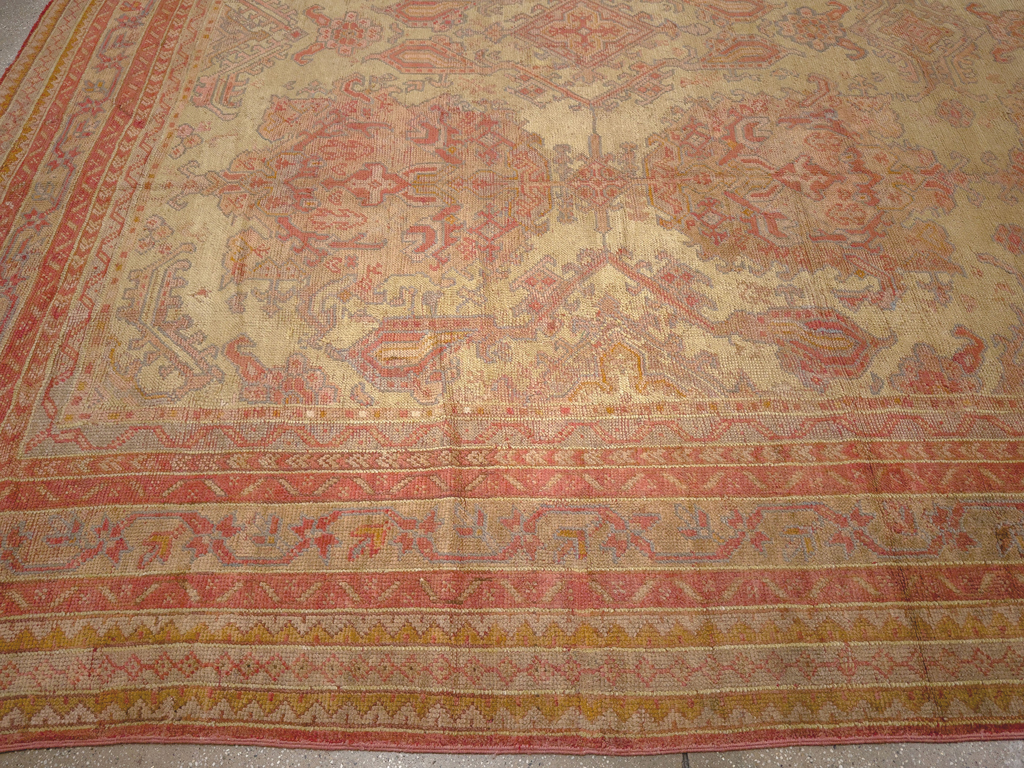 Antique Turkish Oushak Large Carpet, No.32403 - Gsblank