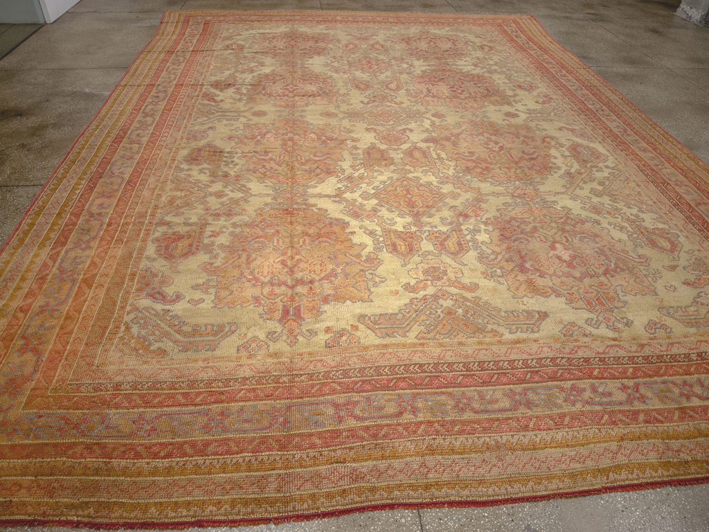Antique Turkish Oushak Large Carpet, No.32403 - Gsblank