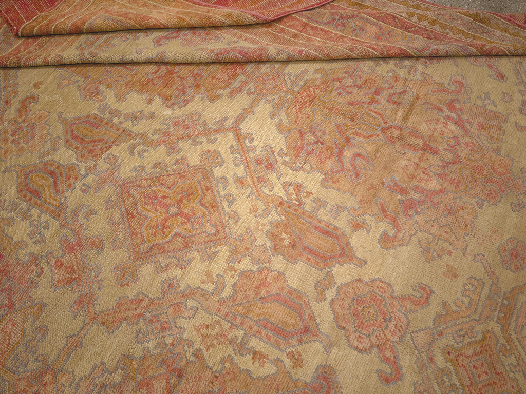Antique Turkish Oushak Large Carpet, No.32403 - Gsblank