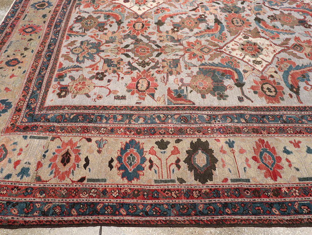 Antique Persian Mahal Large Room Size Carpet, No.32406 - Gsblank