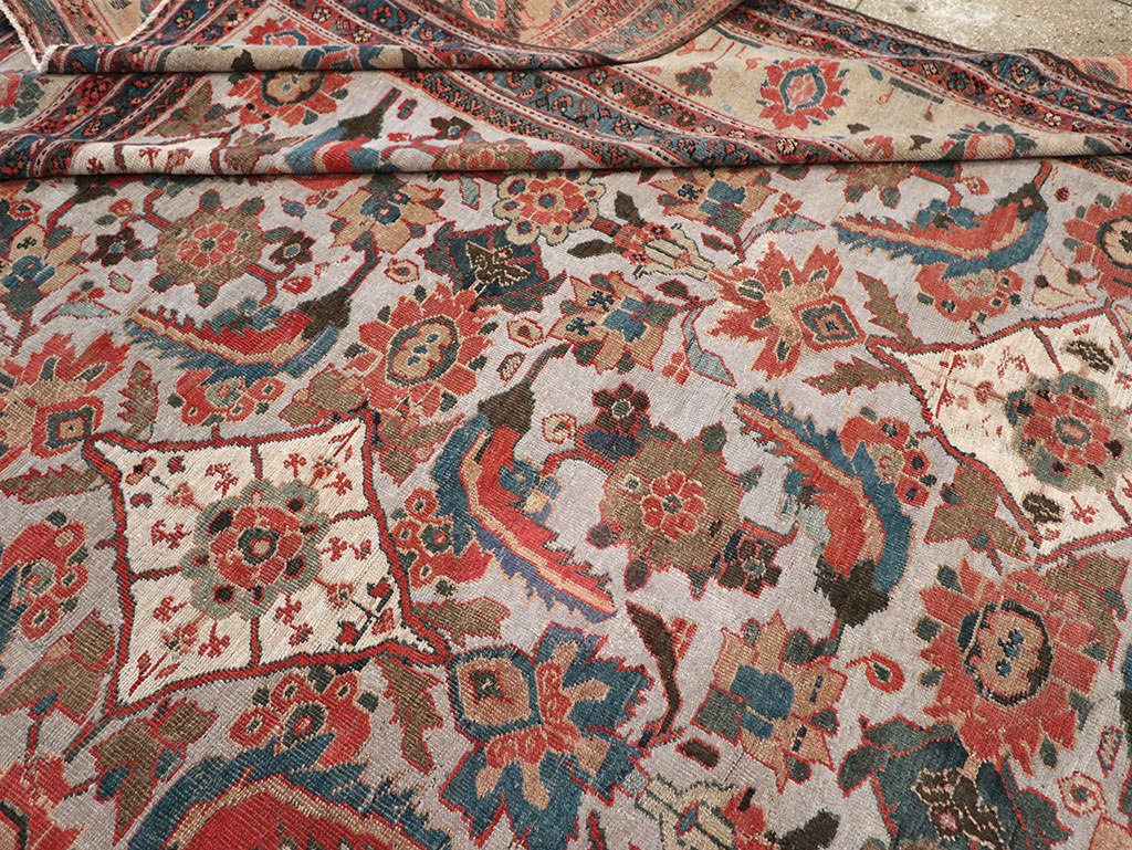 Antique Persian Mahal Large Room Size Carpet, No.32406 - Gsblank