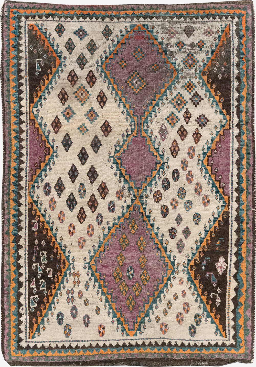 Vintage Persian Gabbeh Rug, No.32413 - Gsblank
