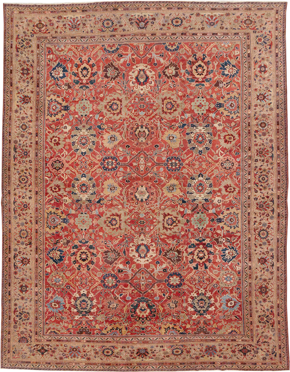Antique Persian Mahal Large Room Size Carpet, No.32415 - Gsblank