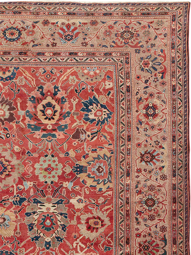 Antique Persian Mahal Large Room Size Carpet, No.32415 - Gsblank