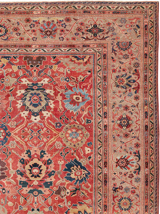 Antique Persian Mahal Large Room Size Carpet, No.32415 - Gsblank