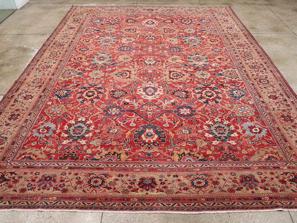 Antique Persian Mahal Large Room Size Carpet, No.32415 - Gsblank