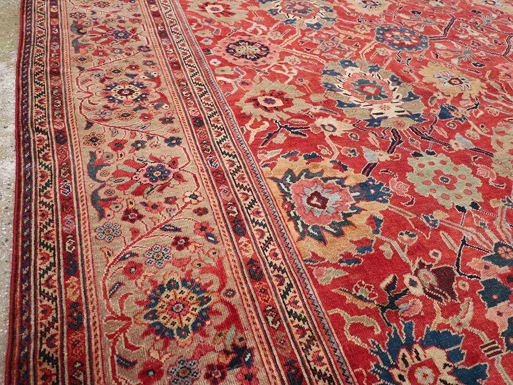 Antique Persian Mahal Large Room Size Carpet, No.32415 - Gsblank